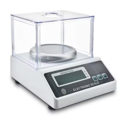 Electronic scale with digital display on a white background