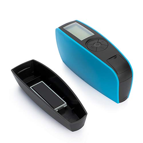 Blue and black electronic device on a white background
