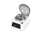Small centrifuge with open lid on a white background
