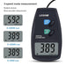 Digital luxmeter with multiple display options on a white background