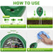 Instructions on how to use a soil pH tester with visual steps and diagrams.