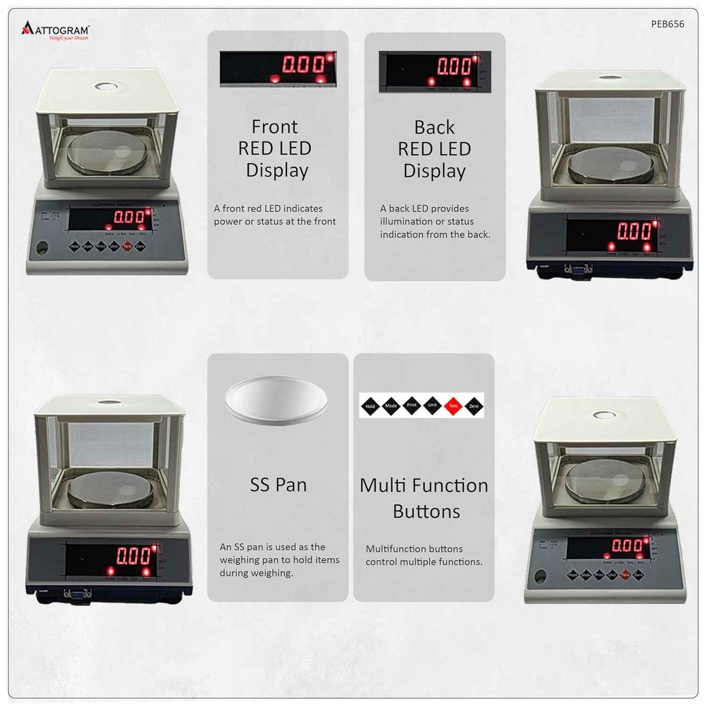 Precision Gold Balance Dual Display 10mg/600g - Labmart.in
