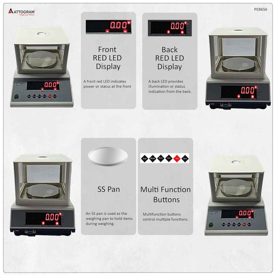 Precision Gold Balance Dual Display 10mg/600g - Labmart.in