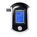 Digital breathalyzer with a blue screen on a white background