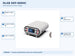 DLAB DEP-600HC electrophoresis equipment with five model-specific features and specifications highlighted