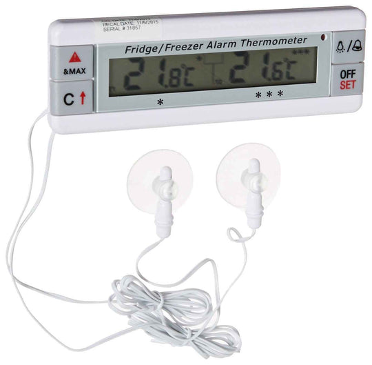Dual Fridge Freezer Thermometer with Alarm - Labmart.in