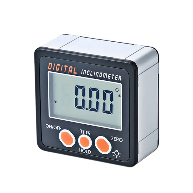 Digital inclinometer with a white background