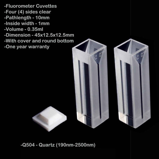 Fluorometer Cuvette Cells (4 side polished),Set of 2 - Labmart.in