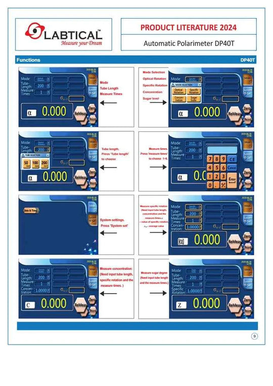 Automatic Digital Polarimeter,Touch Screen,±45°(Optical Rotation) - Labmart.in
